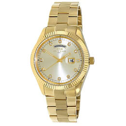Oniss ONZ3881 Mens Watch Gold-tone Dial Automatic Stainless Steel Case and Band