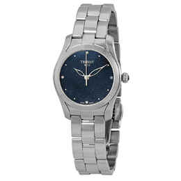 Tissot T-Wave II Blue Dial Ladies Watch - Elegant Swiss Luxury Chronograph with Date Display