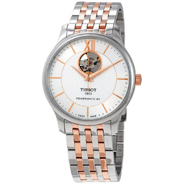 T063-07 Tissot Tradition Silver Dial Two-tone Mens Watch