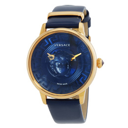 Versace Medusa Alchemy Quartz Blue Dial Ladies Watch ve6f00223