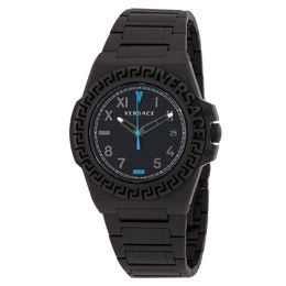 Versace Greca Reaction Quartz Black Dial Mens Watch ve3i00622