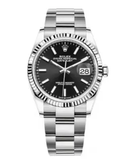 Rolex Datejust 36 Steel & White Gold Black Dial Women's Watch m126234-0016