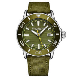 Stuhrling Original Aquadiver Quartz Green Dial Mens Watch M18249