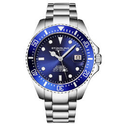 m18254 Stuhrling Original Automatic Mens Diver Blue Dial Watch