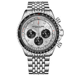 Stuhrling Original Monaco Chronograph Quartz Silver Dial Mens Watch M18215