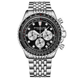 Stuhrling Original Monaco Chronograph Quartz Black Dial Mens Watch m18217
