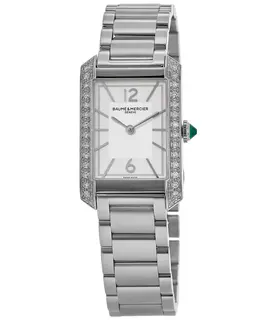 Baume & Mercier Hampton Quartz Silver Diamond Dial Steel Women's Watch 10631