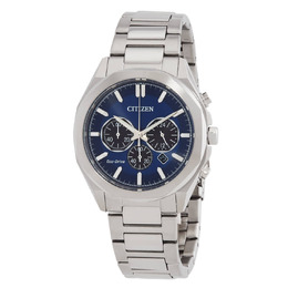 Citizen Eco-Drive Chronograph CA4590-81L - Blue Dial Mens Watch with Analog Display, Date Function