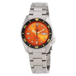 Seiko 5 Sports Automatic Orange Dial Mens Watch srpk35k1