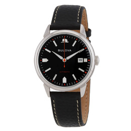 Bulova Summer Wind Frank Sinatra Automatic Black Dial Mens Watch 96b381