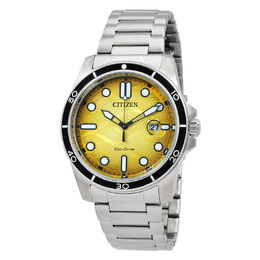 Citizen Marine AW1810-89X Yellow Dial Mens Watch