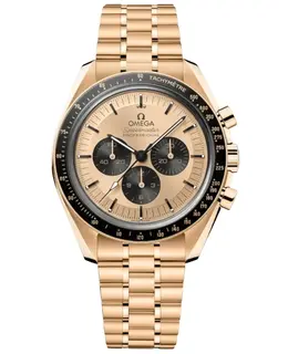 Omega Speedmaster Moonwatch Professional Manual Winding Chronograph Gold Dial 18k Gold Men's Watch 310.60.42.50.99.002