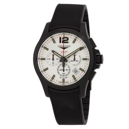 Longines Conquest V.H.P. Perpetual Quartz Silver Dial Mens Watch L3.727.2.76.9