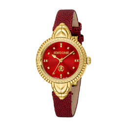 Roberto Cavalli Fashion Watch Quartz Red Dial Ladies Watch rv1l203l0021