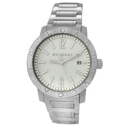 Pre-owned Bulgari Bulgari Automatic White Dial Mens Watch bb 41 s