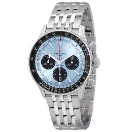 Pre-owned Breitling Navitimer Chronograph Automatic Chronometer Blue Dial Mens Watch AB0138241C1A