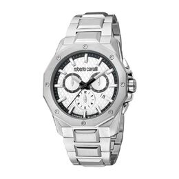 Roberto Cavalli Fashion Watch Chronograph Quartz Silver Dial Mens Watch rv1g170m0051