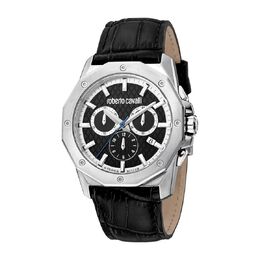 Roberto Cavalli Fashion Watch Chronograph Quartz Black Dial Mens Watch rv1g170l0011