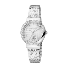 Roberto Cavalli Fashion Watch Quartz Silver Dial Ladies Watch rv1l156m1041