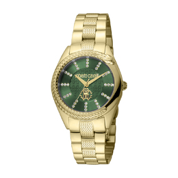 Roberto Cavalli Ladies Quartz Green Dial Watch rc5l038m0065