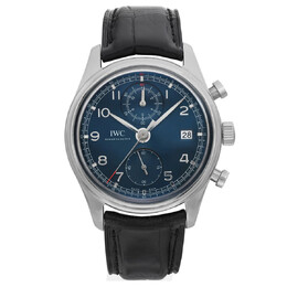 Pre-owned IWC Classic Edition Laureus Chronograph Blue Dial Mens Watch IW3904-06