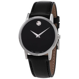 Movado Classic Quartz Black Museum Dial Ladies Watch Model 0607583