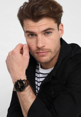 Хронограф 44MM TOWNSMAN Fossil, цвет braun fs152m02r-o11 | braun