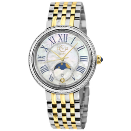 Gevril Genoa Mother of Pearl Dial Quartz Moon Phase Ladies Watch 12545b