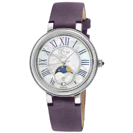 Gevril Genoa Mother of Pearl Dial Quartz Moon Phase Ladies Watch 12540