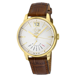 Gevril Rovescio 56213 - Men's Quartz White Dial Watch with Analog Display and Retro Date Features