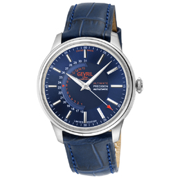 Gevril Guggenheim Automatic Blue Dial Mens Watch 49201