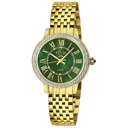 Gevril Astor III Quartz Green Dial Ladies Watch 9154B
