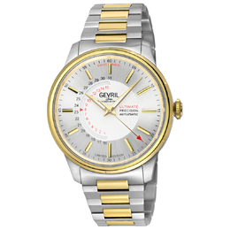 Gevril Guggenheim Automatic Silver Dial Mens Watch 49207b
