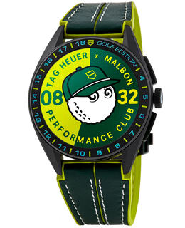 Tag Heuer Connected Calibre E4 - 45mm Malbon Golf Edition Digital Dial Rubber and Leather Straps Men's Watch sbr8a85.eb0338