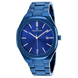 Christian Van Sant Octavius Slim Quartz Blue Dial Mens Watch cv0526
