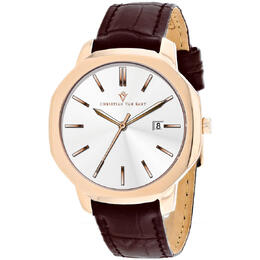 Christian Van Sant Octavius Slim Quartz Silver Dial Mens Watch cv0533