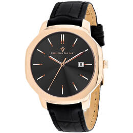 Christian Van Sant Octavius Slim Quartz Black Dial Mens Watch cv0534