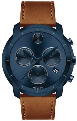 Movado Bold Chronograph Ink Blue Dial Mens Watch 3600476