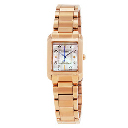 Citizen Ladies Watch EW5603-89Y, Elegant Rose Gold-Tone with Mother of Pearl Dial