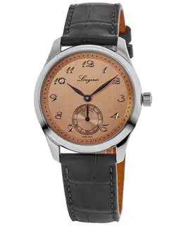 Longines Master Collection Automatic L28434932 - Men's Watch, 38.5mm Salmon Dial & Leather Strap