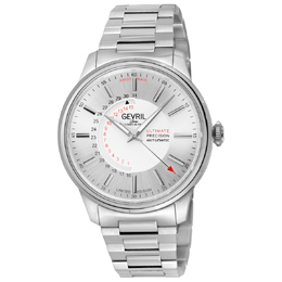 Gevril Guggenheim Automatic Silver Dial Mens Watch 49205b