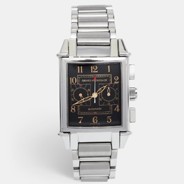 Girard Perregaux Men's Vintage 1945 Chronograph Ref.2599 - Black Stainless Steel Wristwatch