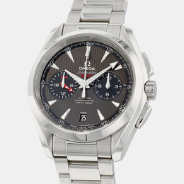 Omega Grey Stainless Steel Seamaster GMT Chrono 231.10.43.52.06.001 Men's Wristwatch 43 mm 674583