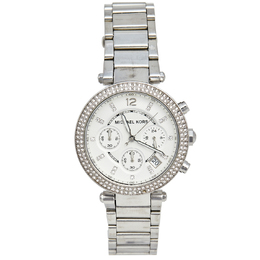 Michael Kors Silver Stainless Steel Parker MK5353 Women's Wristwatch - 39 mm