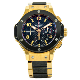 Hublot Black 18K Yellow Gold Big Bang Men's Wristwatch 42 MM 452632