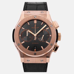 Hublot Grey 18k Rose Gold Classic Fusion 521.OX.7081.LR Automatic Men's Wristwatch 45 mm 897024
