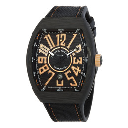 Franck Muller Vanguard Automatic Mens Watch v45scdtcarbonnr(CAR5N5N) - Black Dial Polycarbonate Tonneau