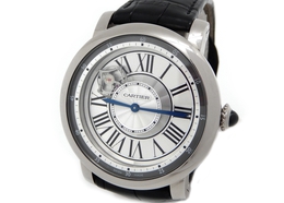 Cartier Rotonde de Cartier Astrotourbillon 18 kt White Gold Mens Watch w1556204