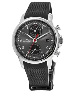 IWC Portugieser Yacht Club Men's Watch IW390503 Grey Dial Rubber Strap Chronograph
