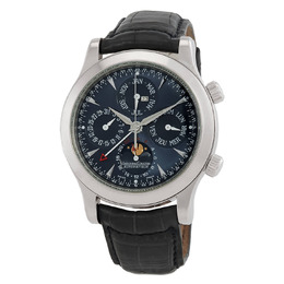 Jaeger LeCoultre Master Memovox Ultra Thin Perpetual Automatic Blue Dial Mens Watch q146648a
